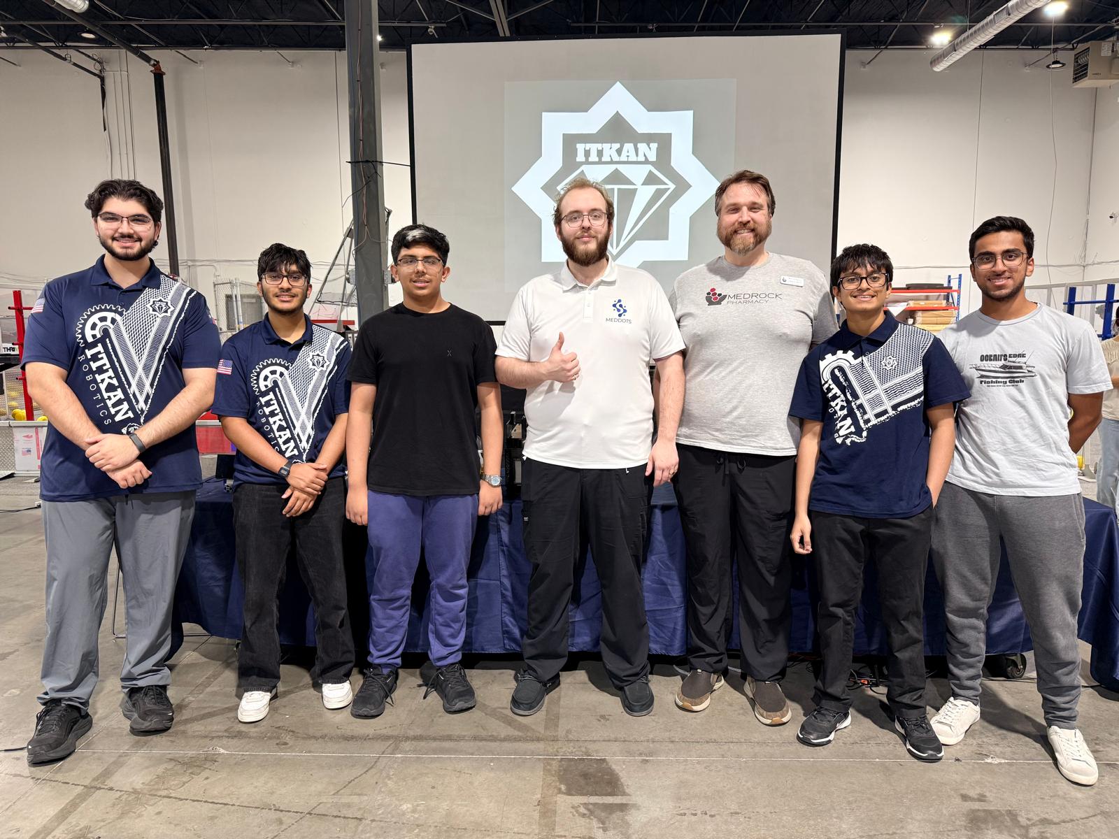 Picture of our team at the final presentation with MedDots engineers.