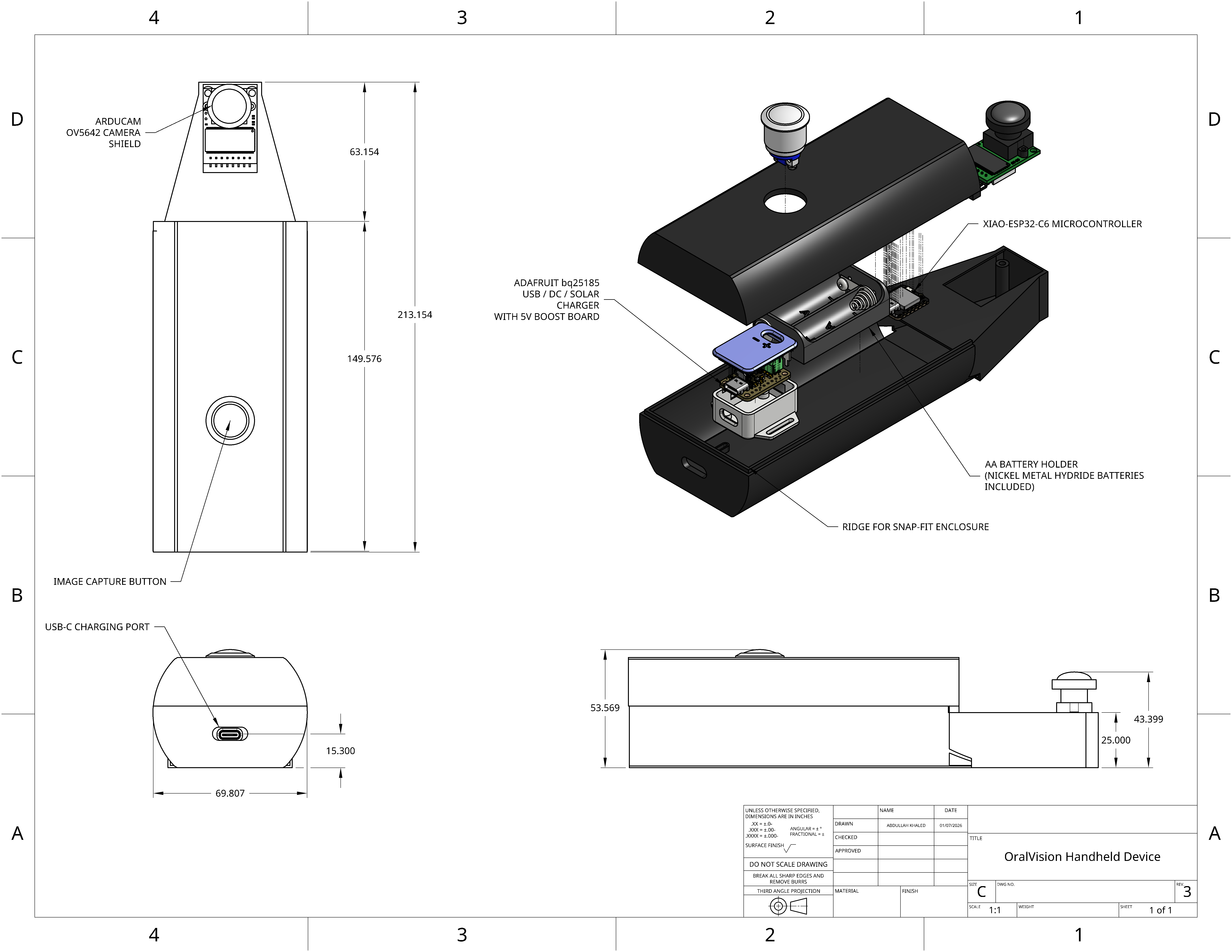 CAD Drawing of OralVision's Imaging Device